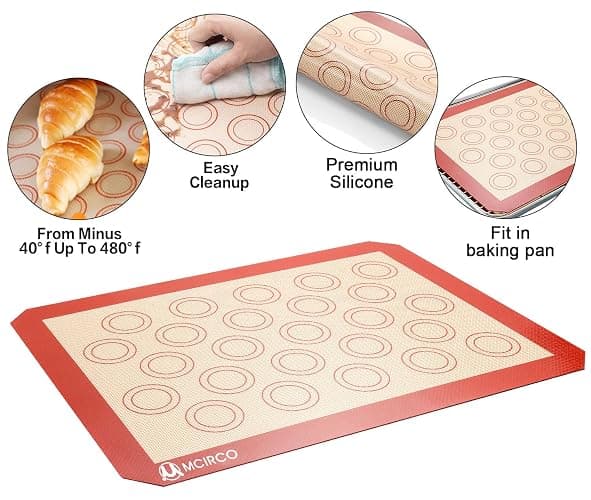 Stainless Steel Baking Sheet Tray Cooling Rack with Silicone Baking Mat Set, Cookie Pan with Cooling Rack, Set of 9 (3 Sheets + 3 Racks + 3 Mats), 10/12/16 Inch, Easy Clean thumbnail 5