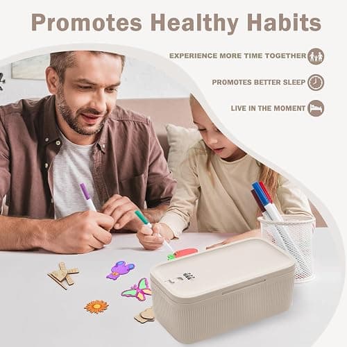 Lockable Storage Box, Small Lock Box with Combination Code for Phone/Medicine Safe/Food Home/Refrigerator/Office/Personal Items/Travel/Gift,9.25 x 5.04 x 3.62’’ thumbnail 5