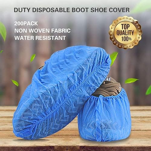 Shoe Covers Disposable 200 Pack (100 Pairs) | Non-Slip, Durable, Indoor | Protect Your Home, Floors and Shoes thumbnail 5