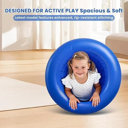 Barrel Roll Sensory Chair for Kids, 2026 Reinforced Calming Vestibular Toy with Deep Pressure, Durable Inflatable Sensory Pod for Autism, ADHD, Perfect for Classroom or Home Use thumbnail 4