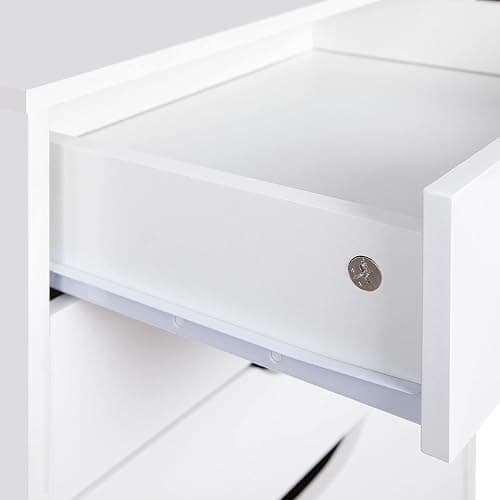 Naomi Home 7 Drawer Office Storage File Cabinet, Under Desk Storage File Cabinets for Home Office, Office Organization Filing Cabinet with Wheels, Printer Stand with Storage, 180 lbs Capacity – White - White - 7 Drawer thumbnail 9