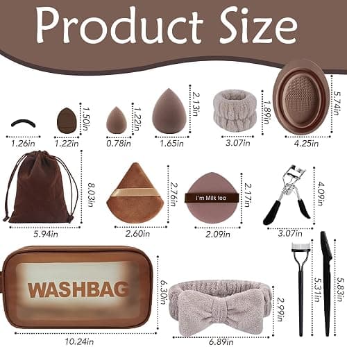 GZIXBDA Makeup Brush Set, 48Pcs Makeup Tool Set Premium Synthetic Foundation Concealers Powder Eye Shadows Makeup Brushes Kit for for Beginner Professional, Brown thumbnail 8