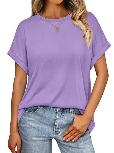 AUTOMET Womens Summer Tops Oversized Short Sleeve Business Casual T Shirts Trendy Fashion Clothes Spring Outfits 2025 - Image 1
