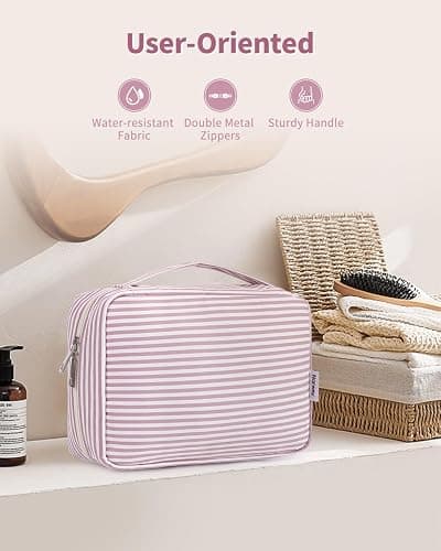 Narwey Small Hanging Travel Toiletry Bag for Women, Travel Bag for Toiletries, Makeup Bag Organizer Cosmetic Bags Make Up Bags for Girls thumbnail 6