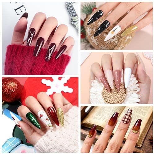 COSCELIA 40pcs Fall Gel Nail Polish Set, 35 Colors Nail Gel polish with 5 Bottles Base and Top Coat White Brown Black Nude Red Orange Fall Winter Colors Nail Art Christmas Gifts for Women Girls thumbnail 2