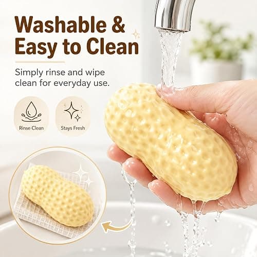 Crunchy Peanut Squishy, Slow Rising TPR Sensory Fidget Toy | Peanut Squishy Crunchy tactile feel, slow-rising rebound, desk fidget, sensory play, novelty gift for adults thumbnail 7