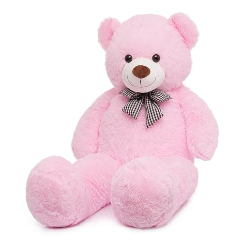 47 inch Big Giant Teddy Bear Stuffed Animals, Pink Soft Plush Life Size Bear Toy All Ages Gift for Children/Girlfriend/Valentine's Day/Christmas/Birthday/Baby Shower/Wedding/Party Decorations thumbnail 3