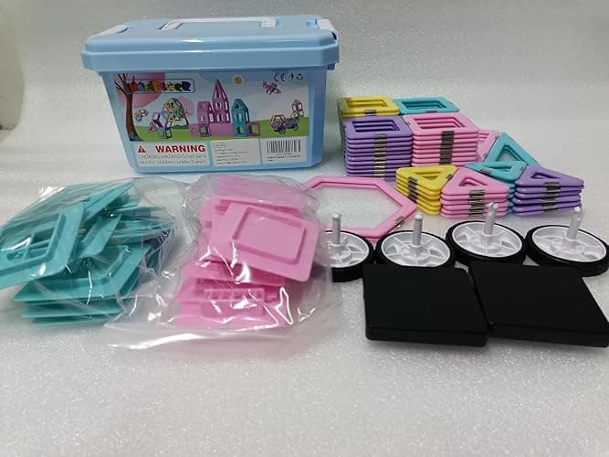 MAGBLOCK Magnetic Building Blocks Set, Upgraded Magnetic Tiles Toys for 3 4 5 6 7 8+ Year Old Girls, 103pcs Magnet Toys for Toddlers Boys and Girls 3-5 thumbnail 9