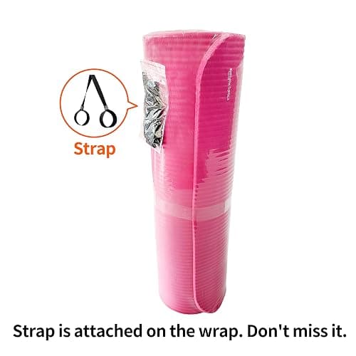 Amazon Basics 1/2 Inch Extra Thick Exercise Yoga Mat with Carrying Strap, Cushioned Support, for Fitness and Gym Workouts thumbnail 8
