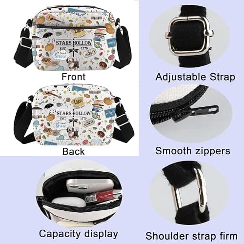 ENSIANTH Stars Hollow TV Show Inspired Crossbody Purses Bag Lukes Diner Gift Dragonfly Inn Lorelei Rory Fans Messenger Bag (Hollow 1779 HengCB) thumbnail 6