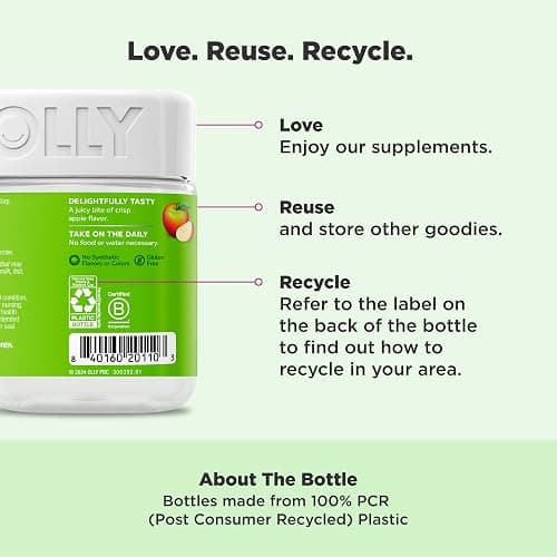 OLLY Metabolism Gummy Rings, Cellular Energy Supplement,* ACV - 30 Count | Active Support, Apple Cider Vinegar + Vitamin B12 & Chromium, Gluten Free, No Synthetic Colors, No Synthetic Flavors thumbnail 4