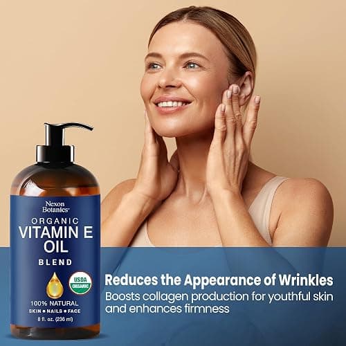 Organic Vitamin E Oil Blend 8 fl oz - Made from Pure, Natural Oils for Skin, Scars & Face - Aceite de Vitamina E - Nexon Botanics thumbnail 7