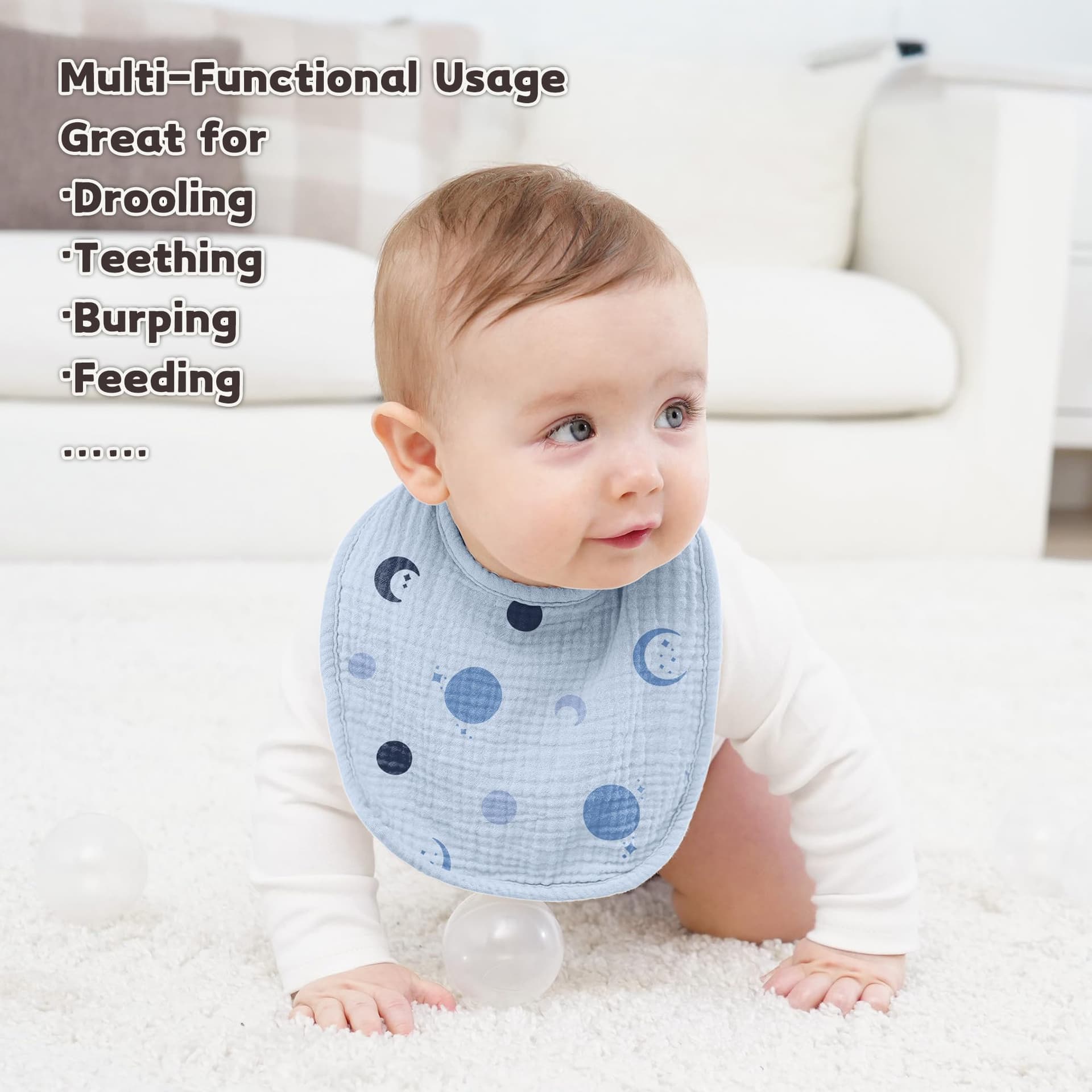 Muslin Baby Drool Bibs thumbnail 5