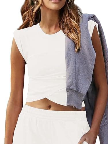 iGENJUN Womens Basic T-Shirts Scoop Neck Short Sleeve Crop Tops Cute Summer Tops Slim Fit Tees Y2k Clothing 2026 thumbnail 2