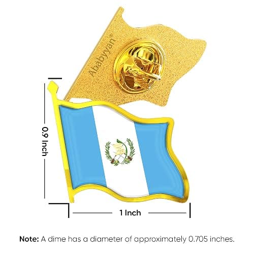Guatemala Flag Lapel Pin - Enamel Metal National Badge | World Travel Souvenir Gifts for Men & Women | Country Flag Patriotic Brooch Bulk Pack of Pins for Hat, Tie, Clothes, Backpack (1pc) thumbnail 2
