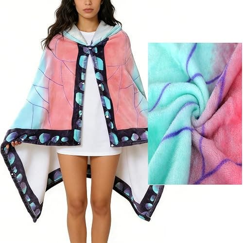 Juejuezi Hooded Wearable Blanket Hoodie Throw Blanket Cloak Cosplay Costume Shawl Wrap Nap Quilt 160x100 cm/63x40in thumbnail 3