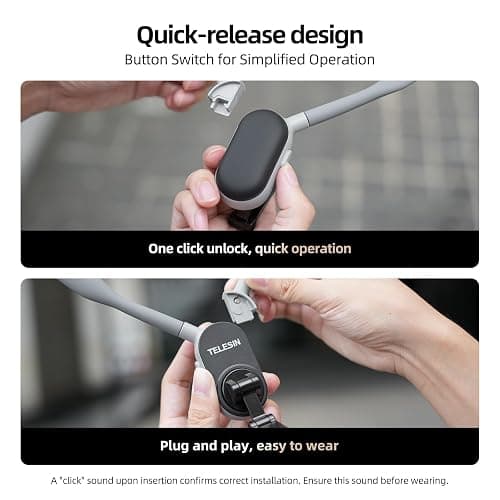TELESIN Magnetic Neck Mount for Phones, Neck Cell Phone Holder POV/Vlog Selfie Mount Hand Free Phone Neck Holder Chest Stand Strap Video Recording for iPhone 17 16 15 14 13 12 Seires Android Phones thumbnail 6