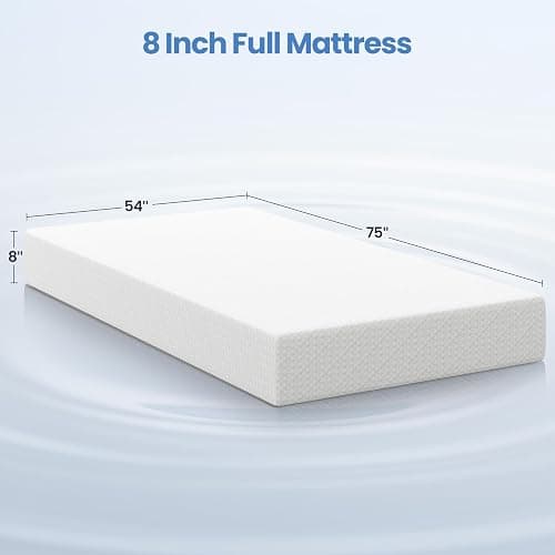 Yaheetech 8 Inch Full Size Mattress 3 Foam Layer Cooling Gel Memory Foam Mattresses, Green Tea for Fresher Sleep, Medium Firm, No Fiberglass, CertiPUR-US Certified, Full Mattress in a Box thumbnail 2