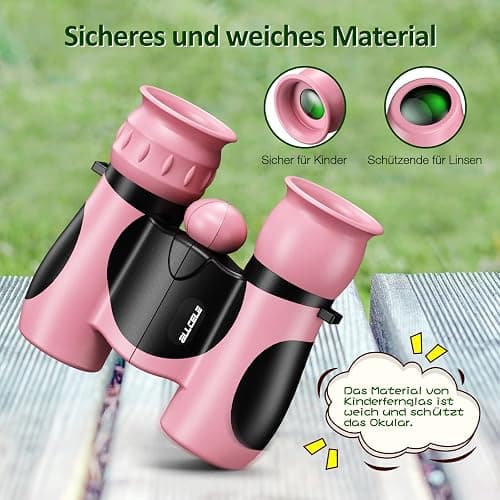 ALLCELE Fernglas für Kinder, Kinderfernglas mit starker Vergrößerung 8 x 21, Outdoor Exploration Ferngläser Spielzeug für Junge Mädchen ab 3-12 Jahre. thumbnail 6