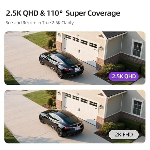 CINMOORE 2.5K Wireless Home Security Cameras 2-Pack, Outdoor WiFi Non-Subscription AI Person Detection, 4MP Color Night Vision, Full Duplex 2-Way Audio, IP66 Waterproof Battery Powered, U.S. AWS Cloud thumbnail 3