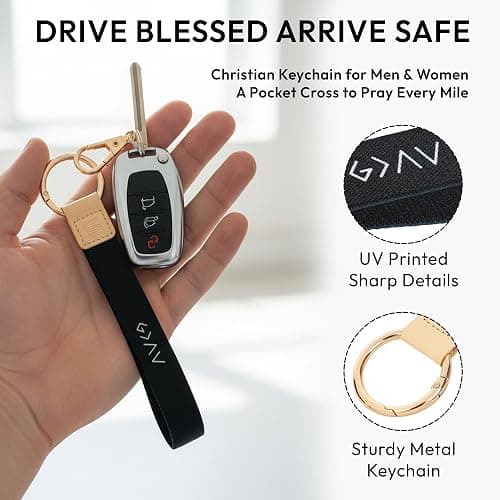 NIBIBALA Bible Verse Keychain Wristlet, Christian Gifts for Men, Women - Scan Phone for Daily Bible Verse, Christian Lanyard thumbnail 4