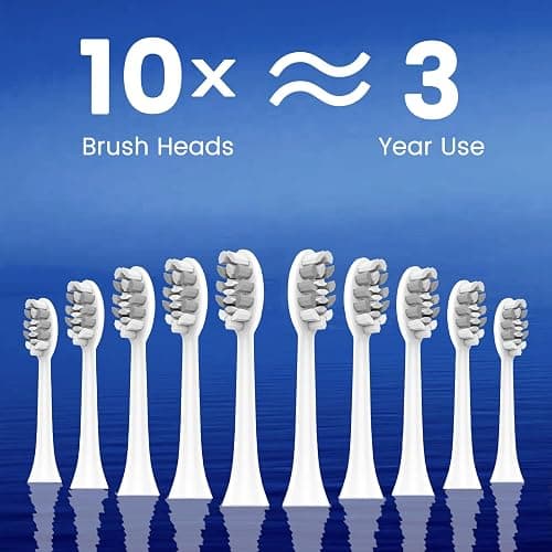 Lumivoid Sonic Electric Toothbrush with 10 Brush Heads for Adults and Children, Up to 30 Days on a Single Charge, 5 Modes, Built-in 2-Minute Smart Timer, IPX8 Waterproof Electric Toothbrush (White) thumbnail 5