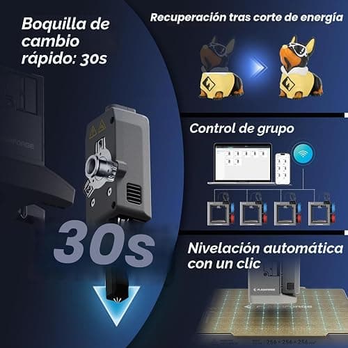 Flashforge Creator 5 Multicolor Impresora 3D con 4 Cabezales Independientes, Impresora 3D multimaterial con calibración y nivelación Totalmente automáticas, Velocidad máxima: 600 mm/s thumbnail 5