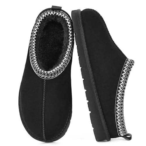 OOW Genuine Suede Slippers for Women with Memory Foam Fuzzy House Shoes for Indoor Outdoor thumbnail 3