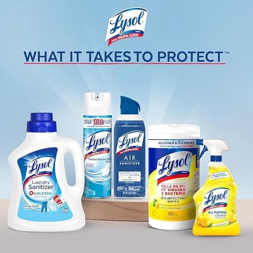 Lysol Disinfectant Laundry Sanitizer, Laundry Detergent Additive, Color Safe Bleach Alternative, Laundry Odor Eliminator, Kills Bacteria & Viruses, Crisp Linen Scent, 40 fl oz (pack of 4) thumbnail 5