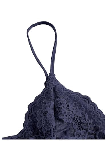 GORGLITTER Damen Y2k Camisole Spaghettiträger Tops Crop Top V-Ausschnitt Oberteil mit Kontrast Spitze thumbnail 3