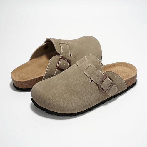 Project Cloud Genuine Leather Footbed Clogs for Women - Memory Foam Arch Support Slippers for Women - Trendy Slip-ons Women's Mules & Clogs Sandals (Benton) thumbnail 6