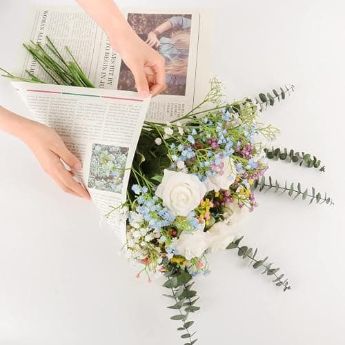 DEEMEI 15 PCS Babys Breath Artificial Flowers Fake Babys Breath Flowers Artificial Bulk Gypsophila Bouquets Real Touch Faux Flowers for Wedding Floral Arrangement Party Home Decoration thumbnail 4