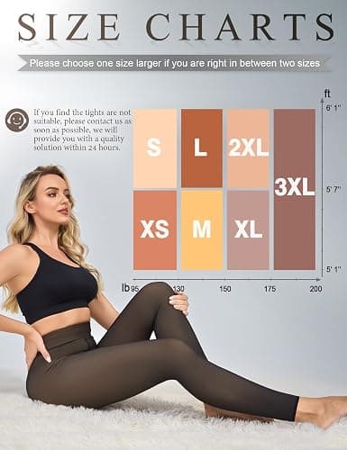 KBVOT Fleece Lined Tights Women Sheer Warm Pantyhose Leggings Fake Translucent Thermal Winter Thick Tights for Dresses thumbnail 6