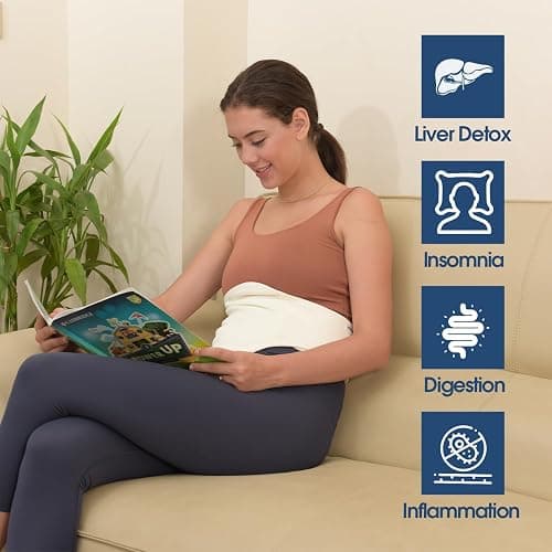 Castor Oil Pack Wrap for Stomach, Cotton Flannel Pad, Comfort Fit, Reusable and Mess-Free (Castor Oil Not Included) thumbnail 2