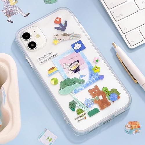 20 Sheets INS Style Cute Cartoon Sticker Book – Kawaii Stickers for Journaling Junk Journal Scrapbooking Planner DIY Crafts Teens thumbnail 5