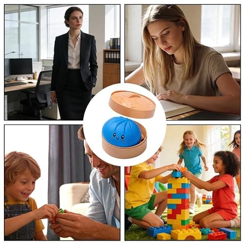 Dumpling Dumpling Squishy Mystery XXL avec Visage, Dumplings mystérieux, Jouet malléable en Forme de Petits cuits à la Vapeur – Jouet à Doigts pour soulager l'anxiété thumbnail 4