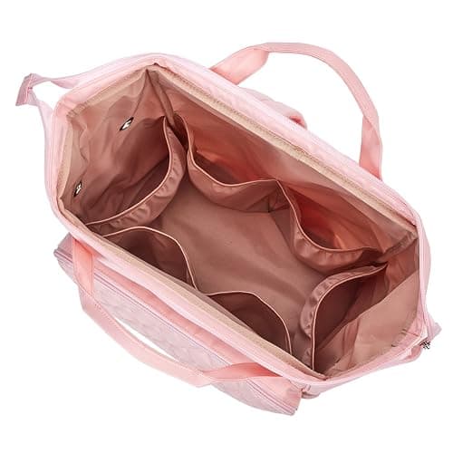 HOMEST Knitting Bag Backpack, Crochet Storage Organizer, Large Yarn Holder with Custom Front Pocket for Crochet Accessories and Supplies, Pink thumbnail 3