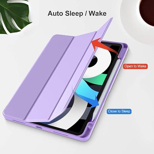 Akkerds Compatible with iPad Air 11 Inch Case 7th/6th Generation (M3/M2) 2025/2024, for iPad Air 5th/4th Generation Case 10.9 Inch 2022/2020 with Pencil Holder[Auto Sleep/Wake], Lavender thumbnail 5