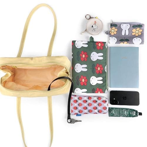 FASTFAIRY Slouchy Lightweight Bowler Bag: East-West Design With Charm Loop - Everyday Use Outings thumbnail 4