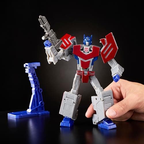 Transformers Icons Optimus Prime 6.75-Inch Voyager Class Action Figure that Converts to Autobot Logo Symbol, Display Stand, Robot Toys for Ages 8+ thumbnail 2