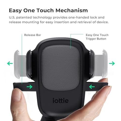 iOttie Easy One Touch Signature Air Vent & Flush Mount Combo - Universal Car Mount Phone Holder for iPhone, Google, Samsung, Moto, LG, and all other Smartphones thumbnail 2