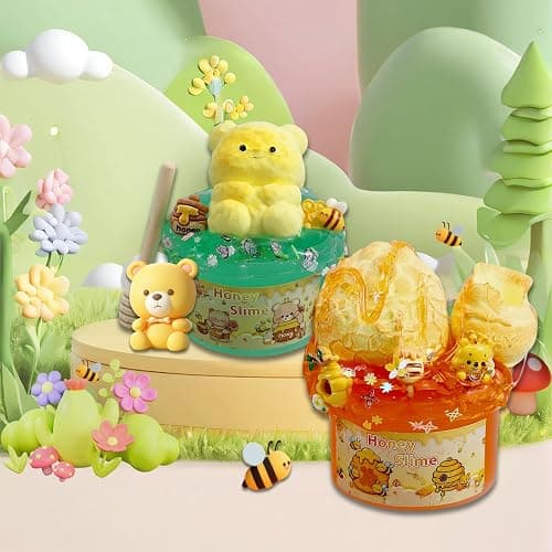 2 Pack Slimes, Slime for Kids Honey & Panda kit, Butter Cloud Slime kit for Girls Ages 8-12,Toys for Girls and Boys,4-10 Year Old Girl Birthday Christmas Party Favors for Kids Goodie Bag Stuffers thumbnail 3