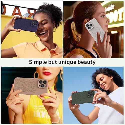 OAOA Engraved for iPhone 15 Pro Case, Stone Flower | Engraved Flower, Premium Liquid Silicone, Camera All-Round Protection, Anti-Scratch Microfiber Lining, For Women Girls thumbnail 6