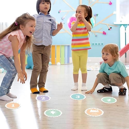 36PCS Pastel Number Spot Markers Stickers 4" Line up Spots for Classroom Floor Self Adhesive Vinyl Stickers Number Spot Markers Decals for Back to School Kindergarten Preschool Elementary Supplies thumbnail 5