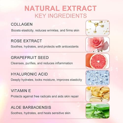 Eye Mask - 30 Pairs Rose Under Eye Patches Skin Care Products,Eye Masks Skincare for Dark Circles and Puffiness, Reduce Wrinkles, Eye Bags and Fine Lines, for Women and Man - Rose thumbnail 5