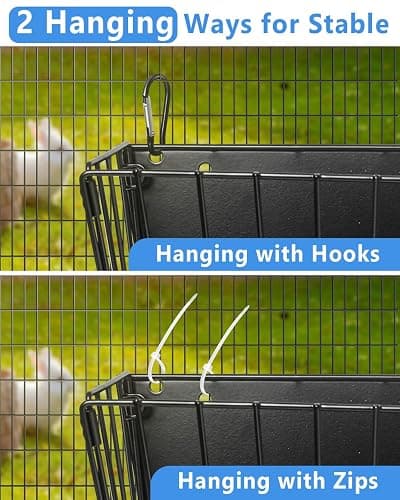 X Large Rabbit Hay Feeder Guinea Pig Hay Feeder Metal Frame Bunny Hay Holder Guinea Pig Hay Holder for Bunny, Guinea Pigs, Chinchillas, Small Animals (1 Pack) thumbnail 5