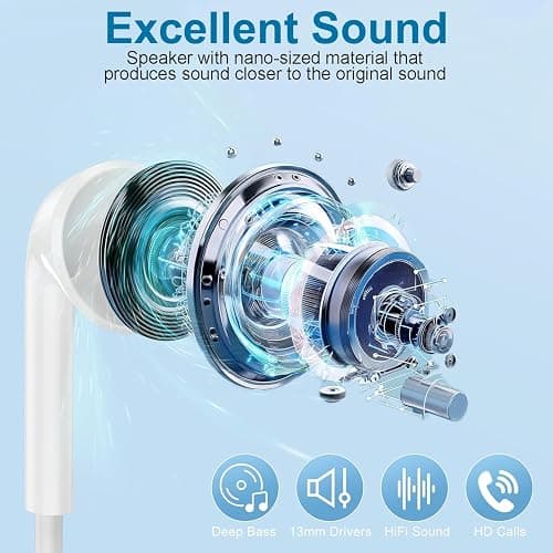 1 Pack-USB C Headphones for iPhone 15 Pro Earbuds Type C Wired Earphones with Mic & Remote Control Noise Cancelling for iPhone 15 Pro/PM, iPad Pro, Galaxy S23/S22/S21/Ultra Note 10/20, Pixel 7/6/6 thumbnail 3