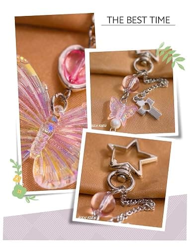 AGEN KGEN Novelty keychains Aesthetic Y2K Keychain Charms Stylish Keychains Accessories for Women Bag Purse Gifts thumbnail 6
