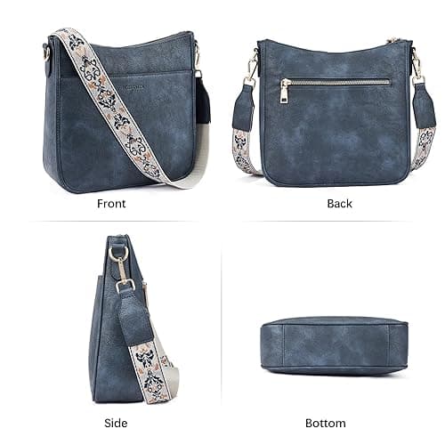 BOSTANTEN Crossbody Bags for Women Trendy Vegan Leather Hobo Purses Shoulder Handbags With Wide Shoulder Strap thumbnail 7