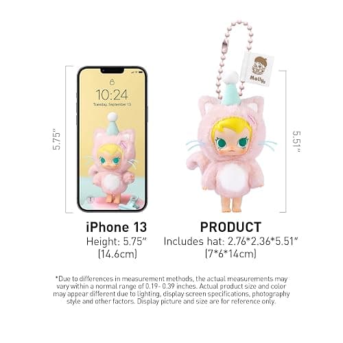 POP MART Baby Molly Pocket Friends Series-Vinyl Plush Pendant Blind Box Figures, Random Design Action Figures Collectible Toys Home Decorations, Single Box thumbnail 3